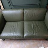 Canapé 8 Cassina 2-seater green leather