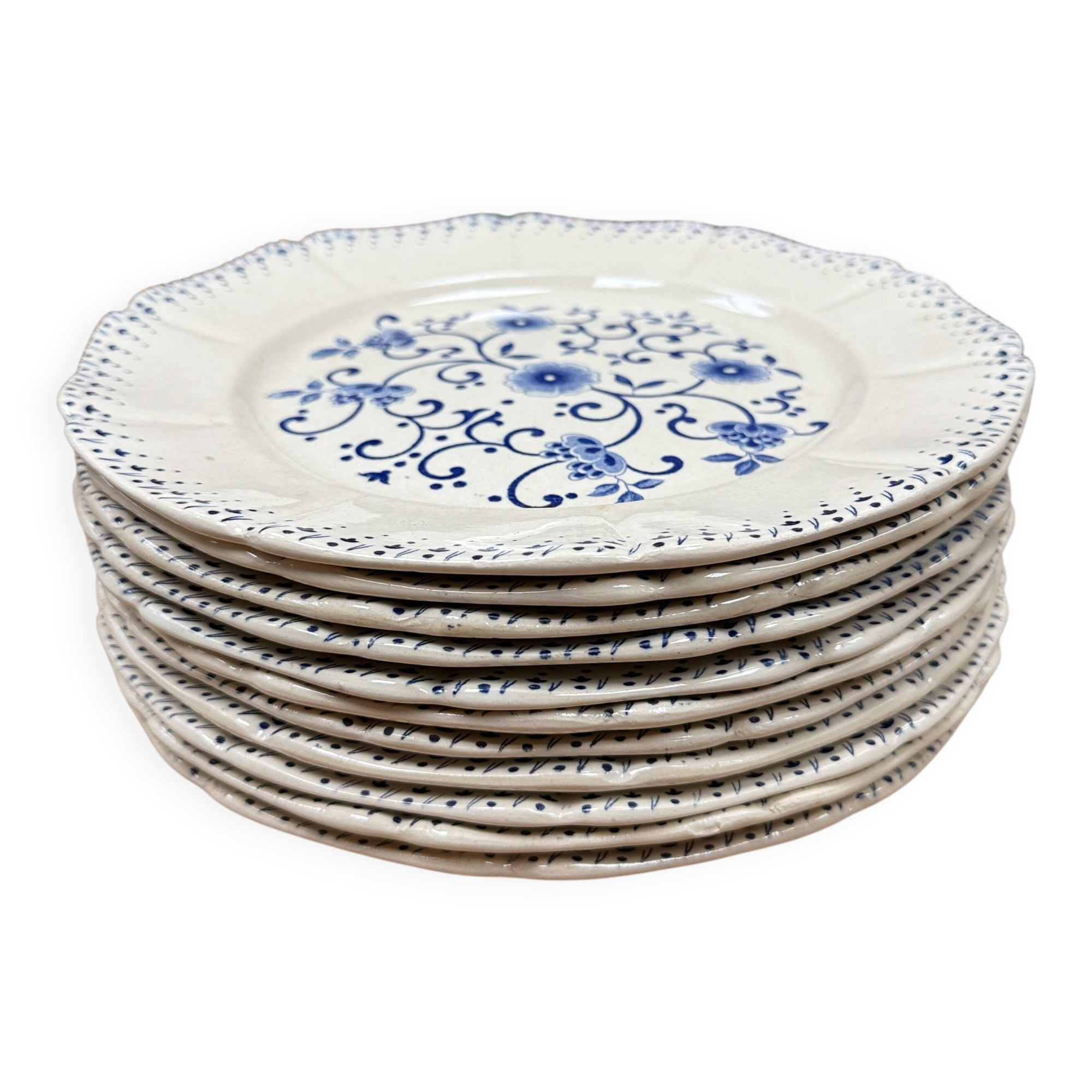 Flat plates ironstone Boch Frères