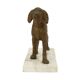 Art Deco Dog on Marble Base, Gold-colored Zamak