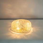 Large Murano glass ceiling lights by Hillebrand in brass, Germany, 1970s.