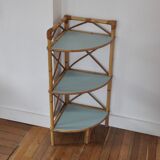Corner Wicker shelf