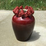 St. Radegonde Gustave Asch Vase, ceramic ox blood