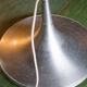 Space Age aluminum suspension, saucer suspension, vintage ceiling lamp, ceiling lamp