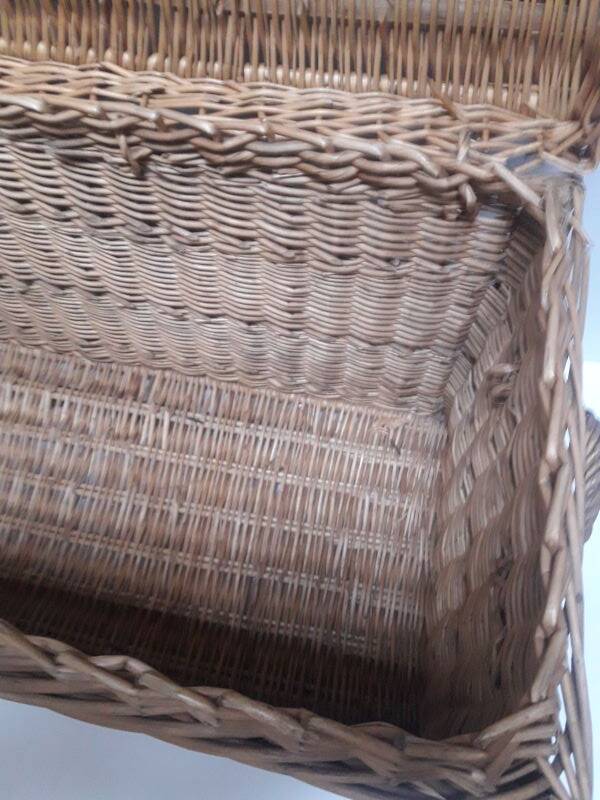 Wicker trunk L75xH53xD48 vintage