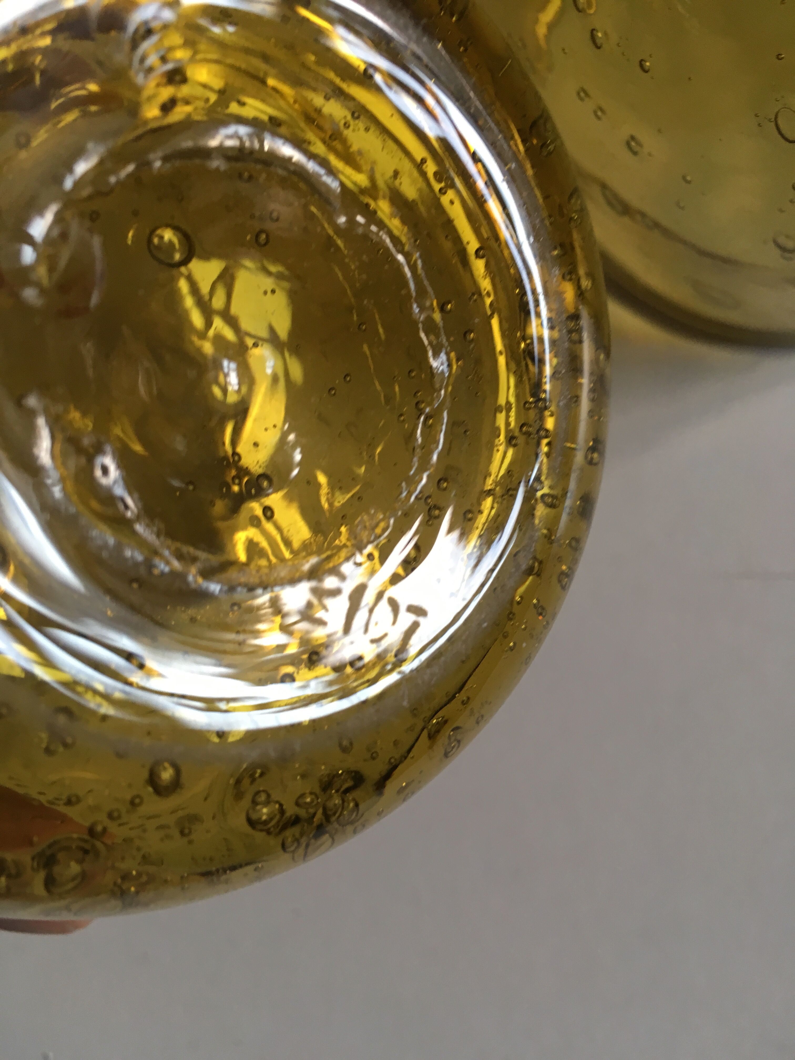 Pair of signed bubble glass cups Biot