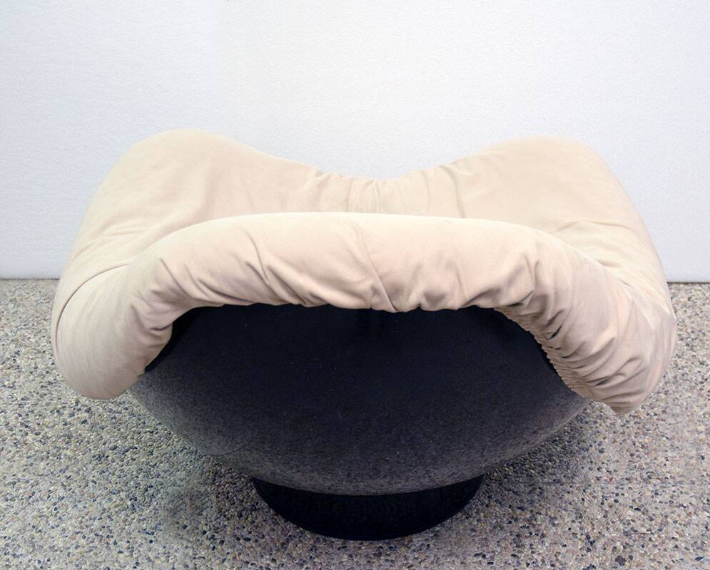 Armchair with pouf 'Rodica' design Mario Brunu for Comfort 1970s