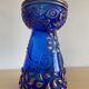 Vase anthropomorphe Hyacinth en verre bleu cobalt et doré