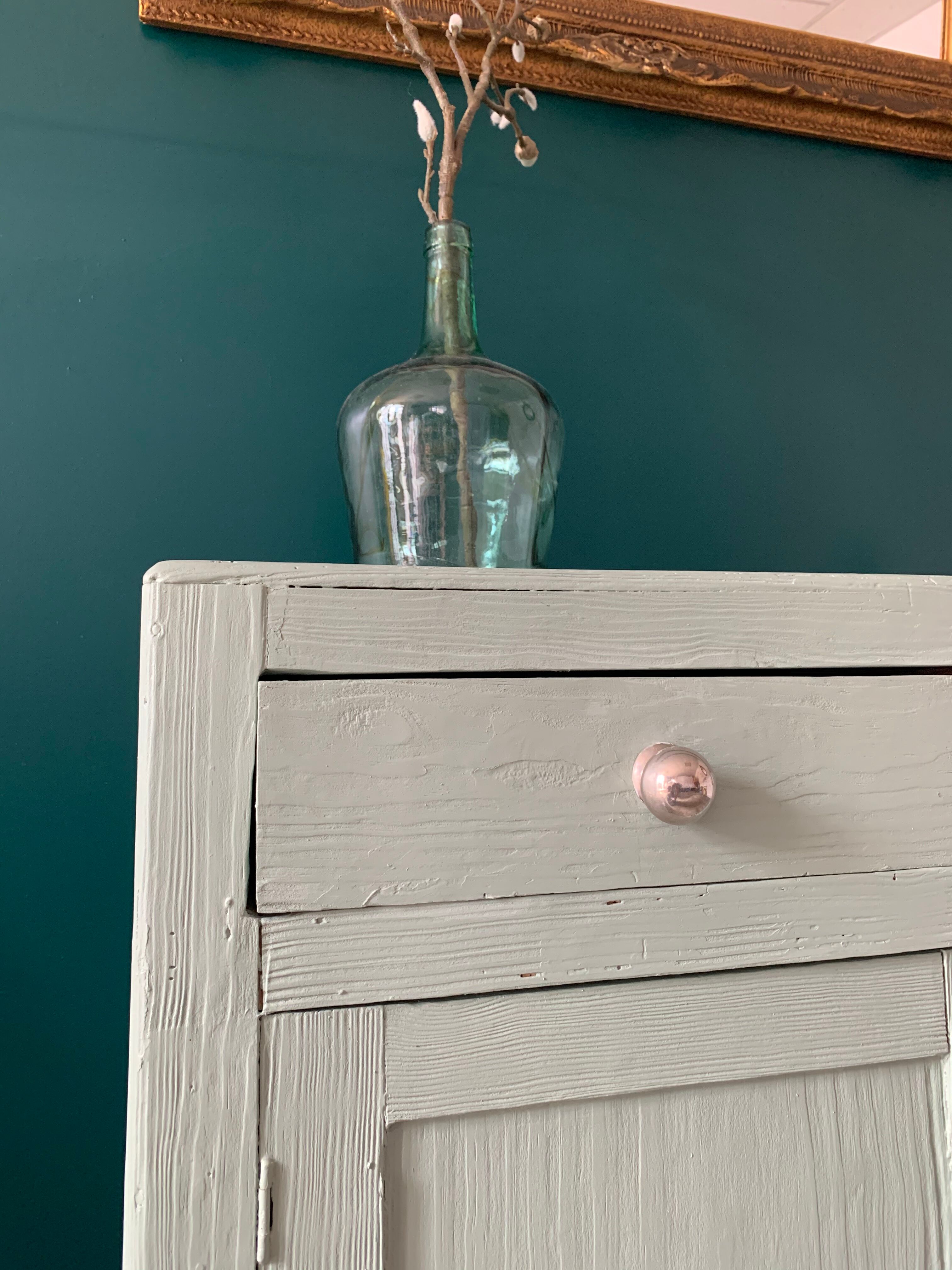 Old green "country" buffet