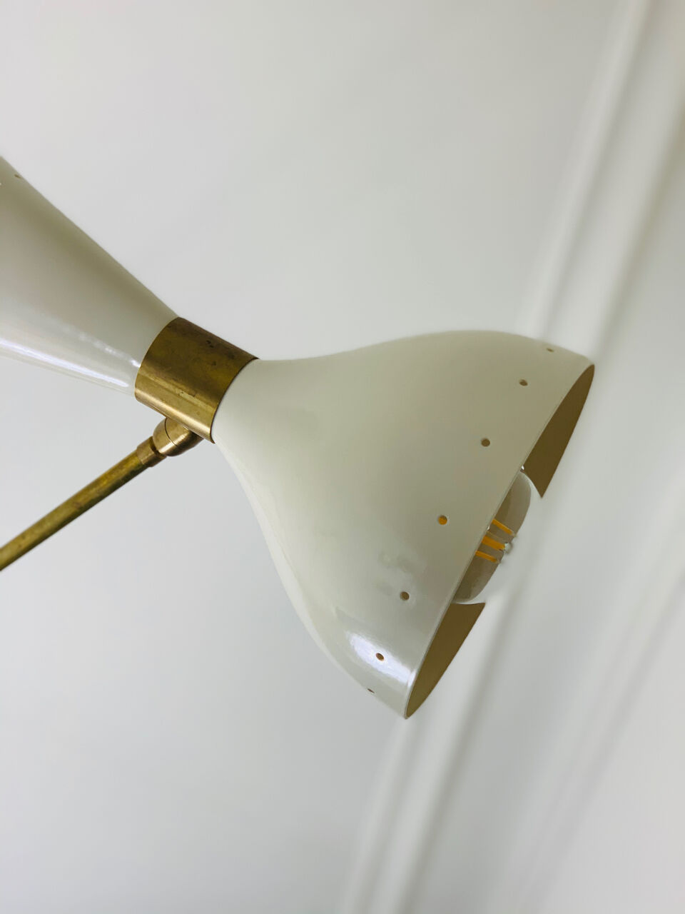 Asymmetric Italian Brass Ceiling Lamp  Style, 1950s Mid-Century