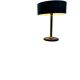 Lampe de table vintage noire avec pied en cuir