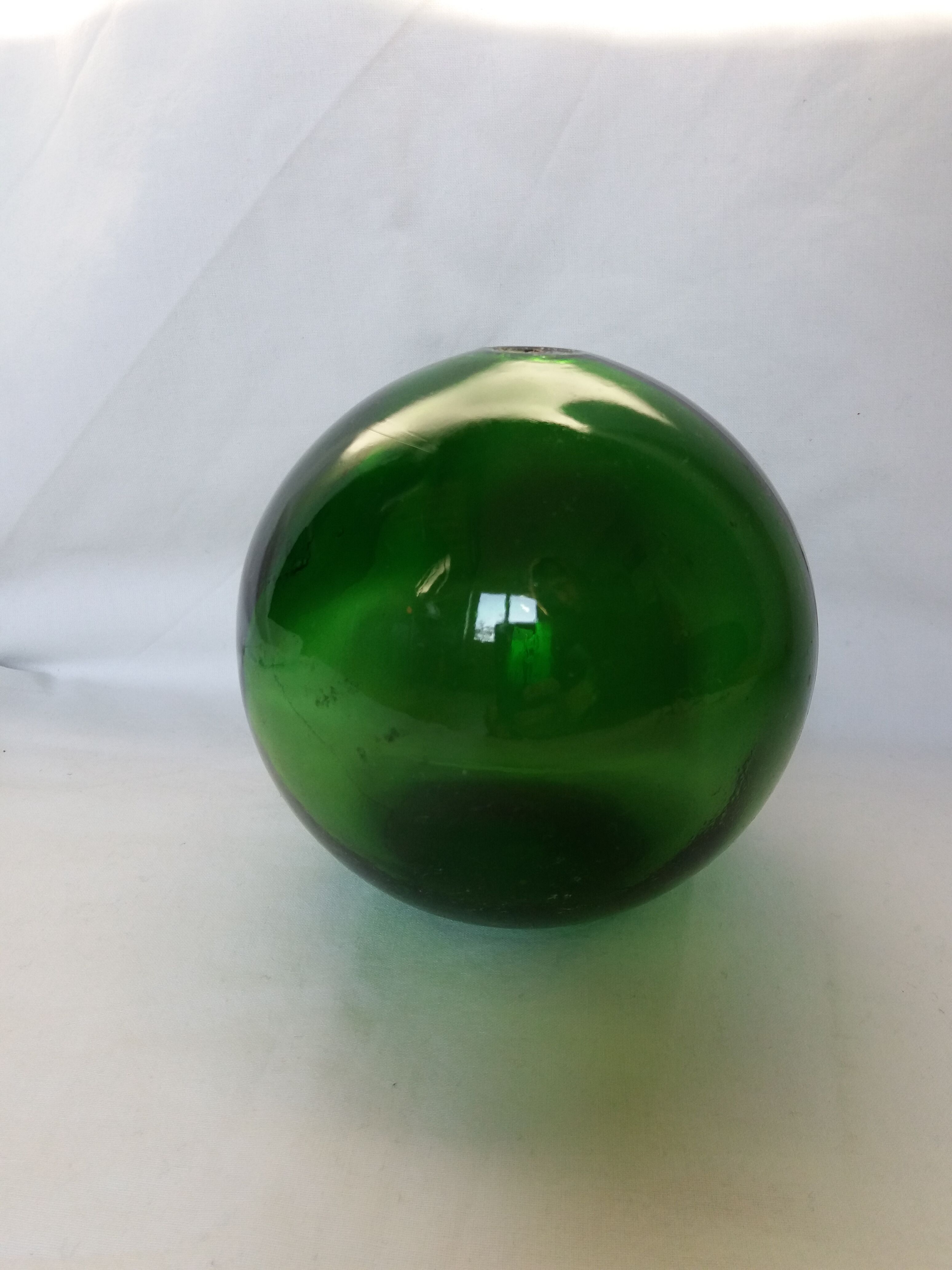Green glass sphere float