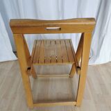 Vintage Trieste Folding Wooden Chair by Aldo Jacober, 1970s