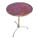 Table d'appoint  vintage, laiton et palissandre