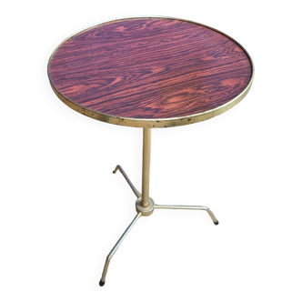 Vintage side table, brass and rosewood