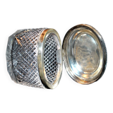 Old box in silver and cut crystal germany hallmark 833