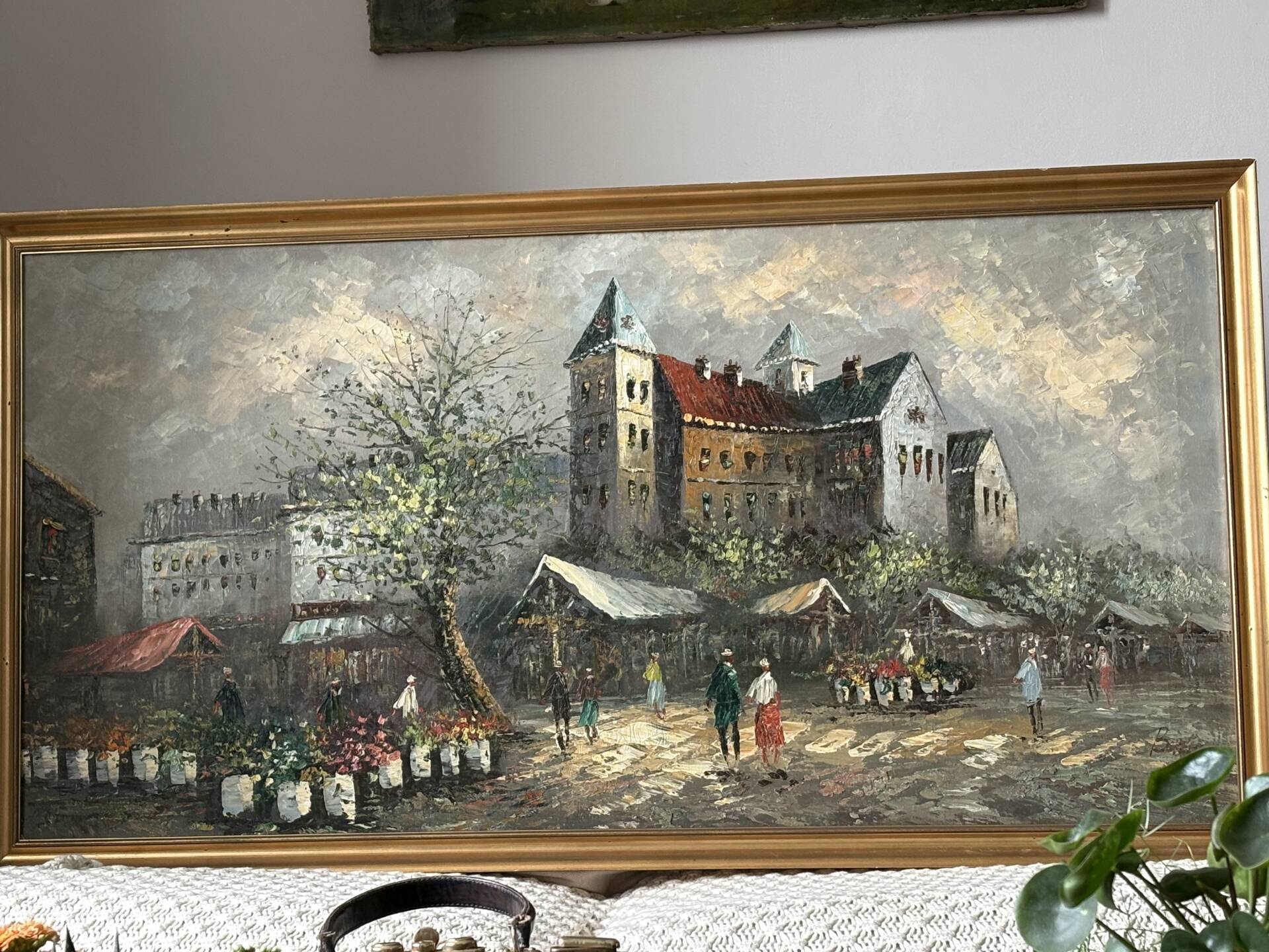 Large oil on canvas by Benett