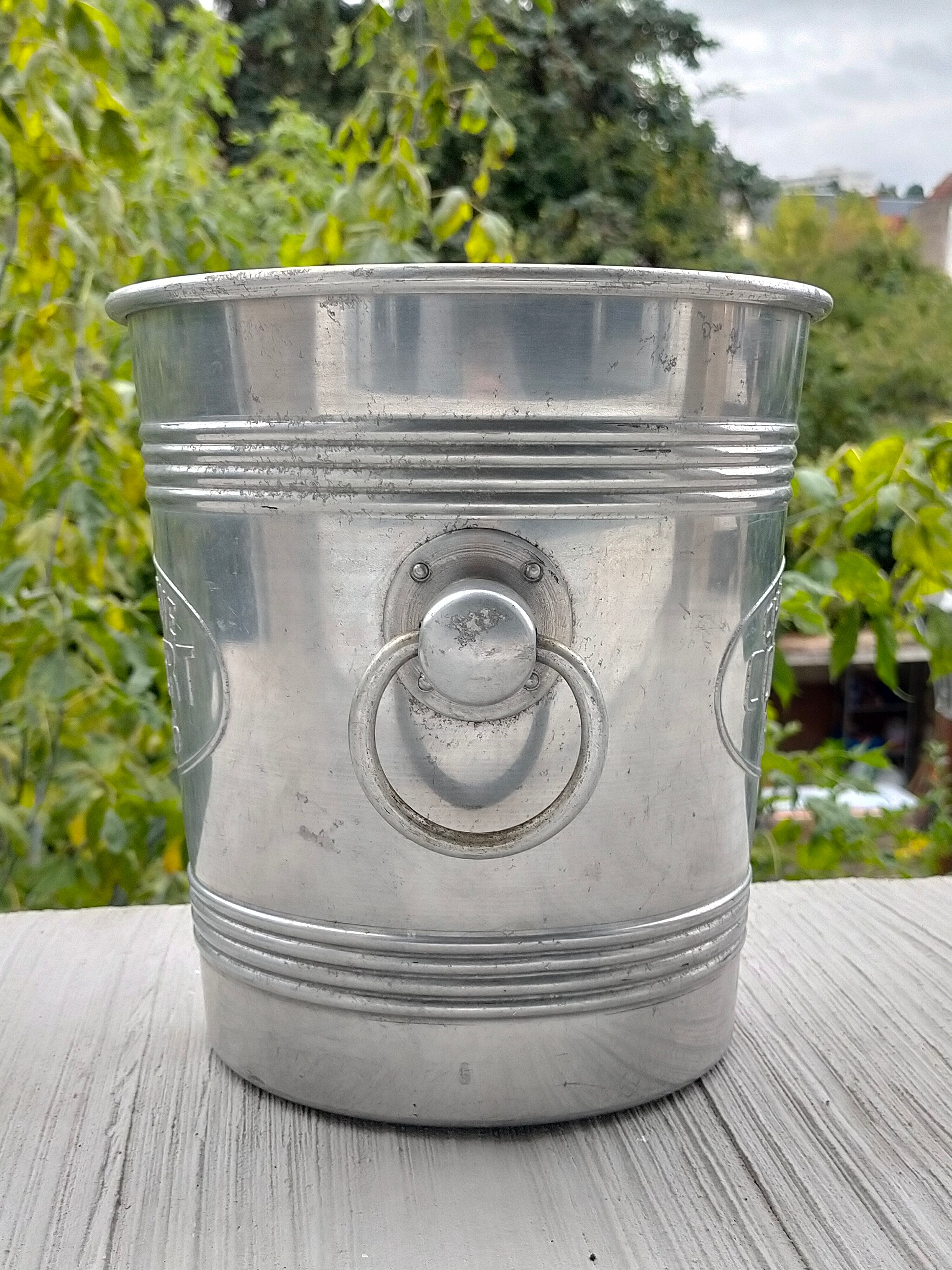 Aluminum champagne bucket 30 years COVERED RHEIMS