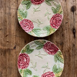 Slip plates onnaing pink pattern