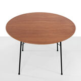 Round teak dining table by Arne Jacobsen model 3600 by Fritz Hansen for Pastoe