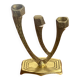 Chandelier, menorah brutaliste, Wainberg, en laiton 