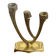 Chandelier, menorah brutaliste, Wainberg, en laiton 