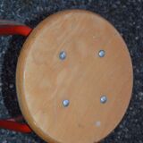 Industrial stool in iron and wood