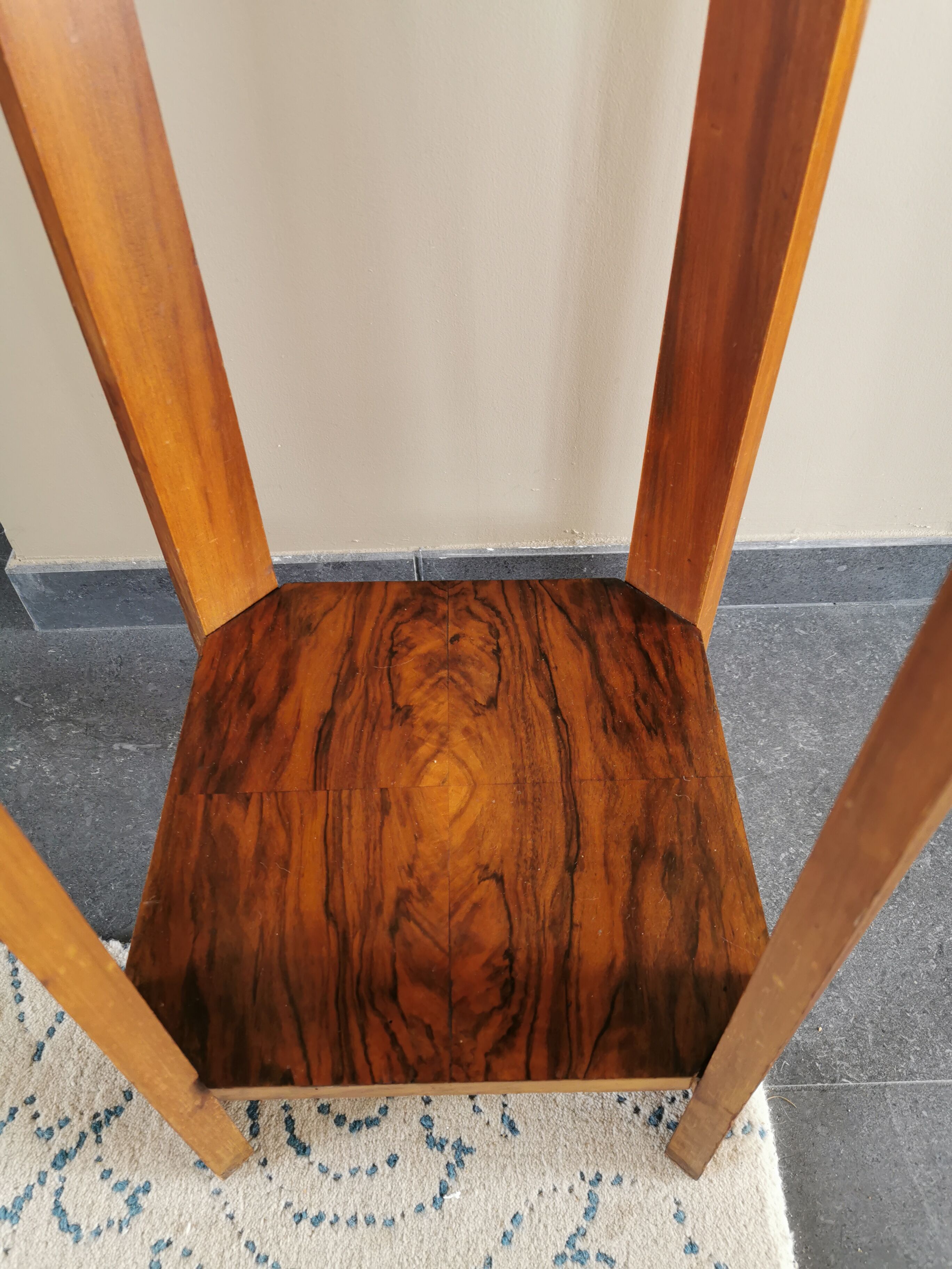 High art deco walnut selette