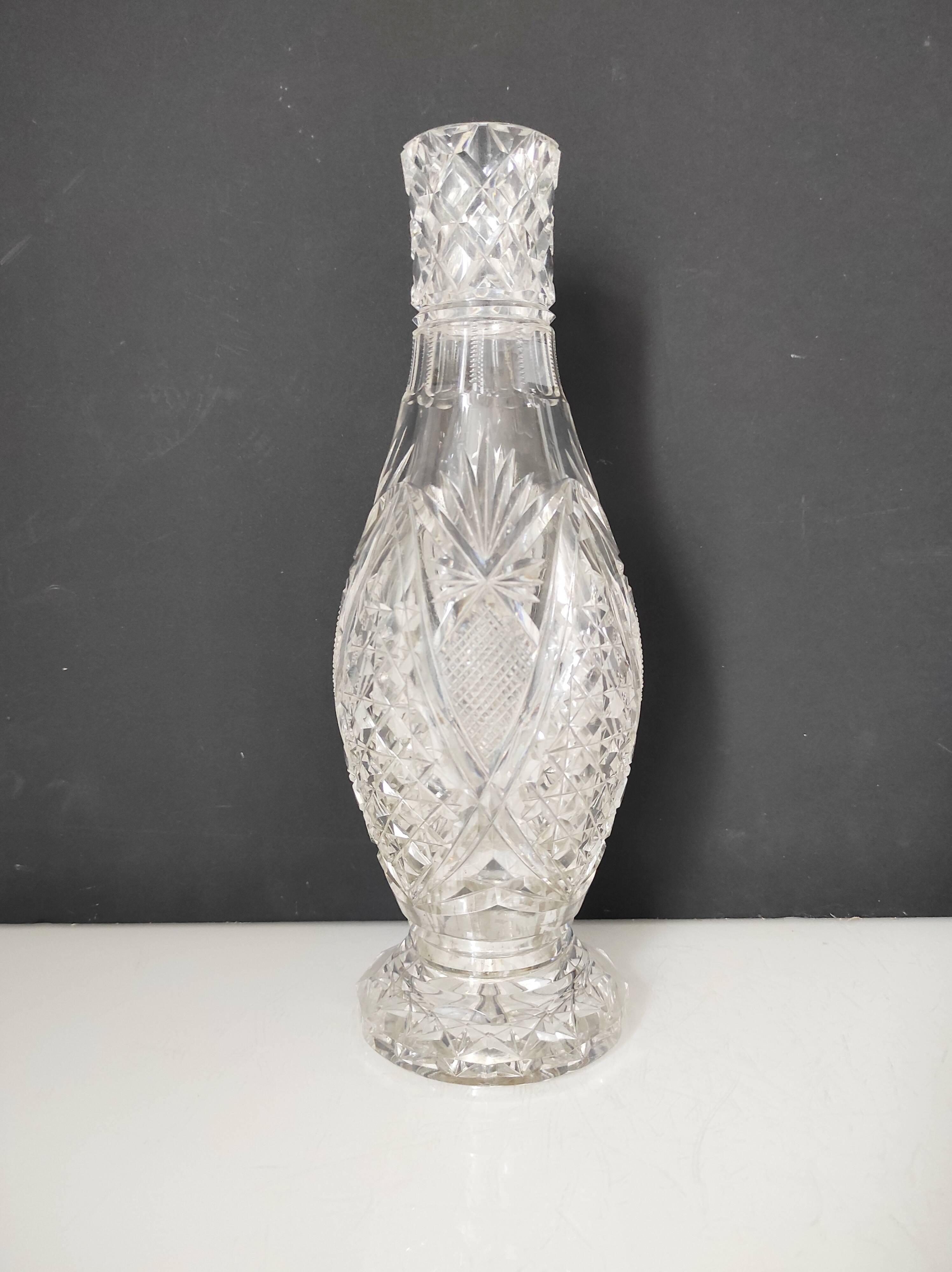 Cut crystal vase