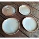 Lot of 4 deep plates made of vintage sandstone