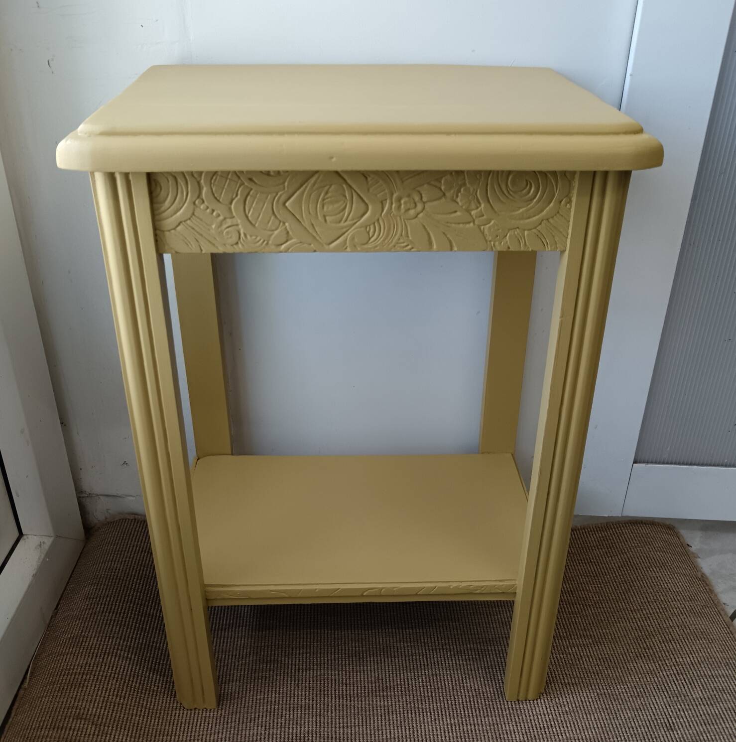 Vitamin yellow art deco console