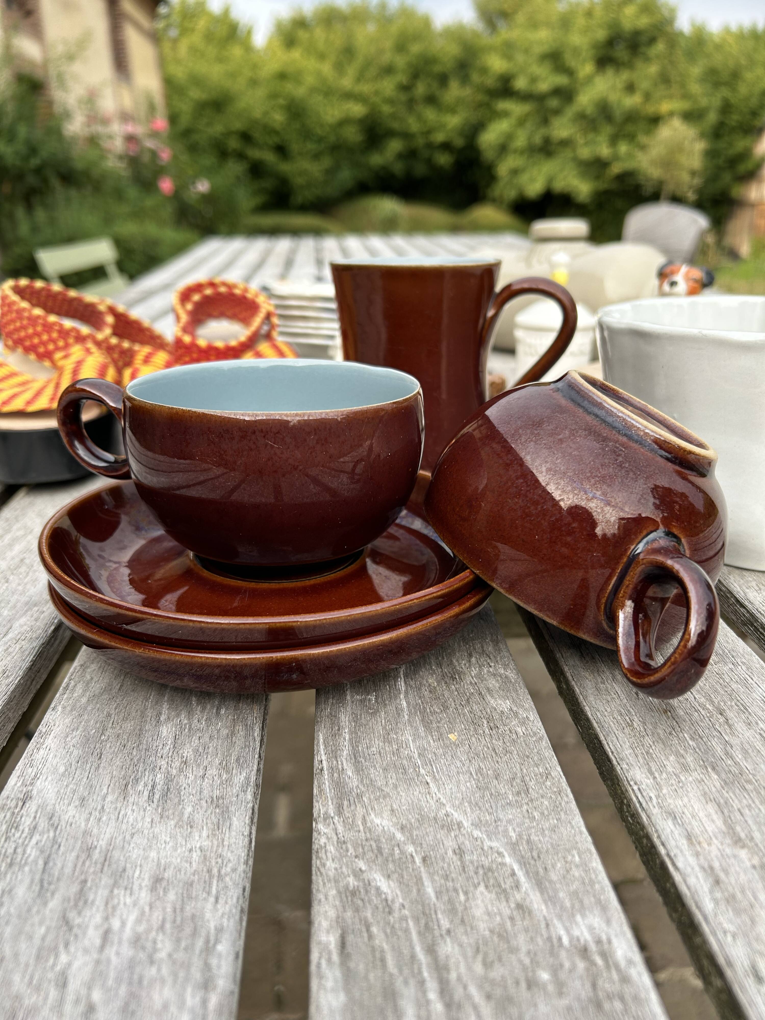DENBY Cups and Saucers