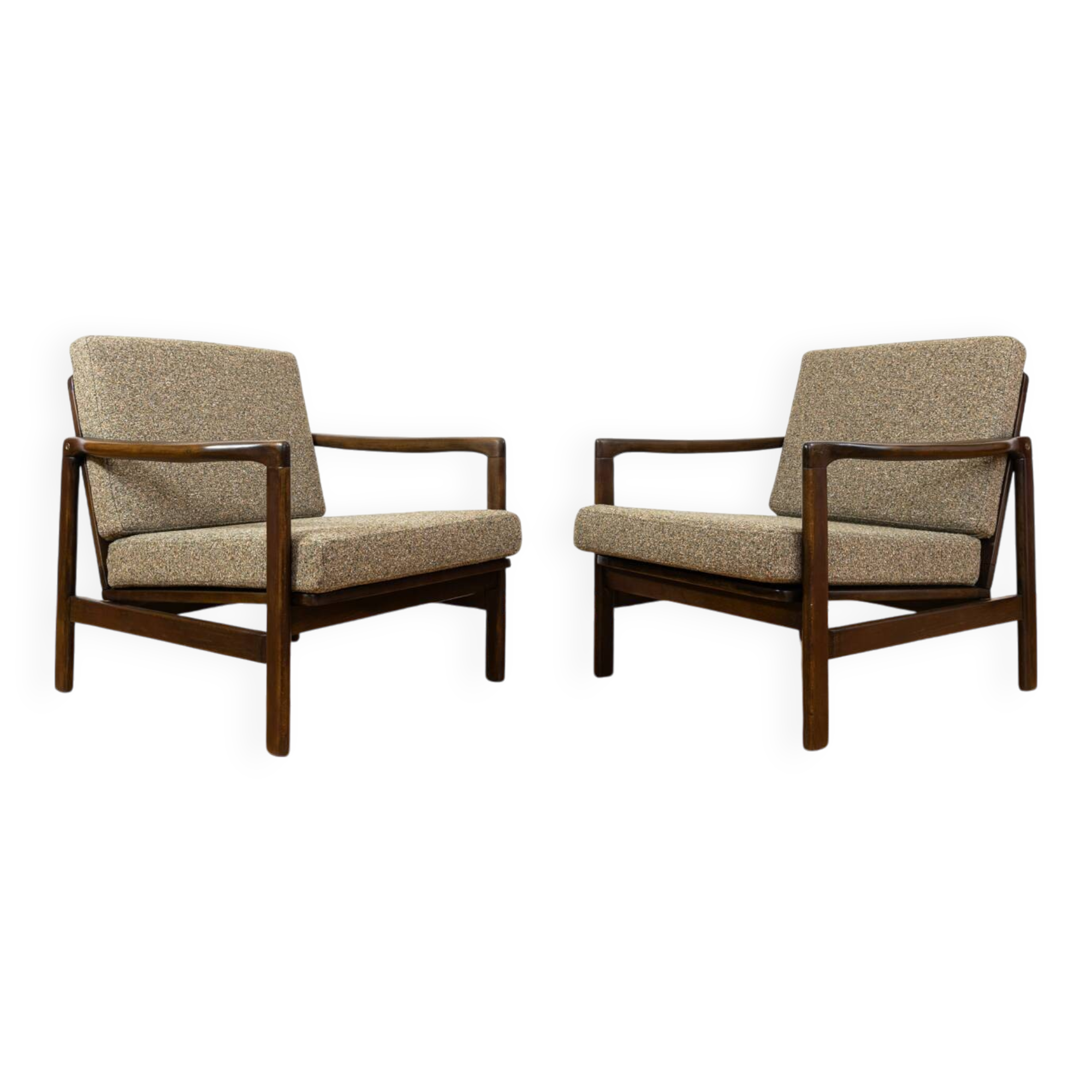 Pair of mid century armchairs "b7522 " by Zenon Bączyk, Poland, 1960's