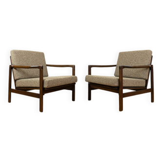 Paire de fauteuils du milieu du siècle "b7522" par Zenon Bączyk, Pologne, années 1960