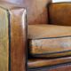 Art Deco sheep leather armchair with a lot of character