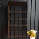 Old wooden and metal shelf