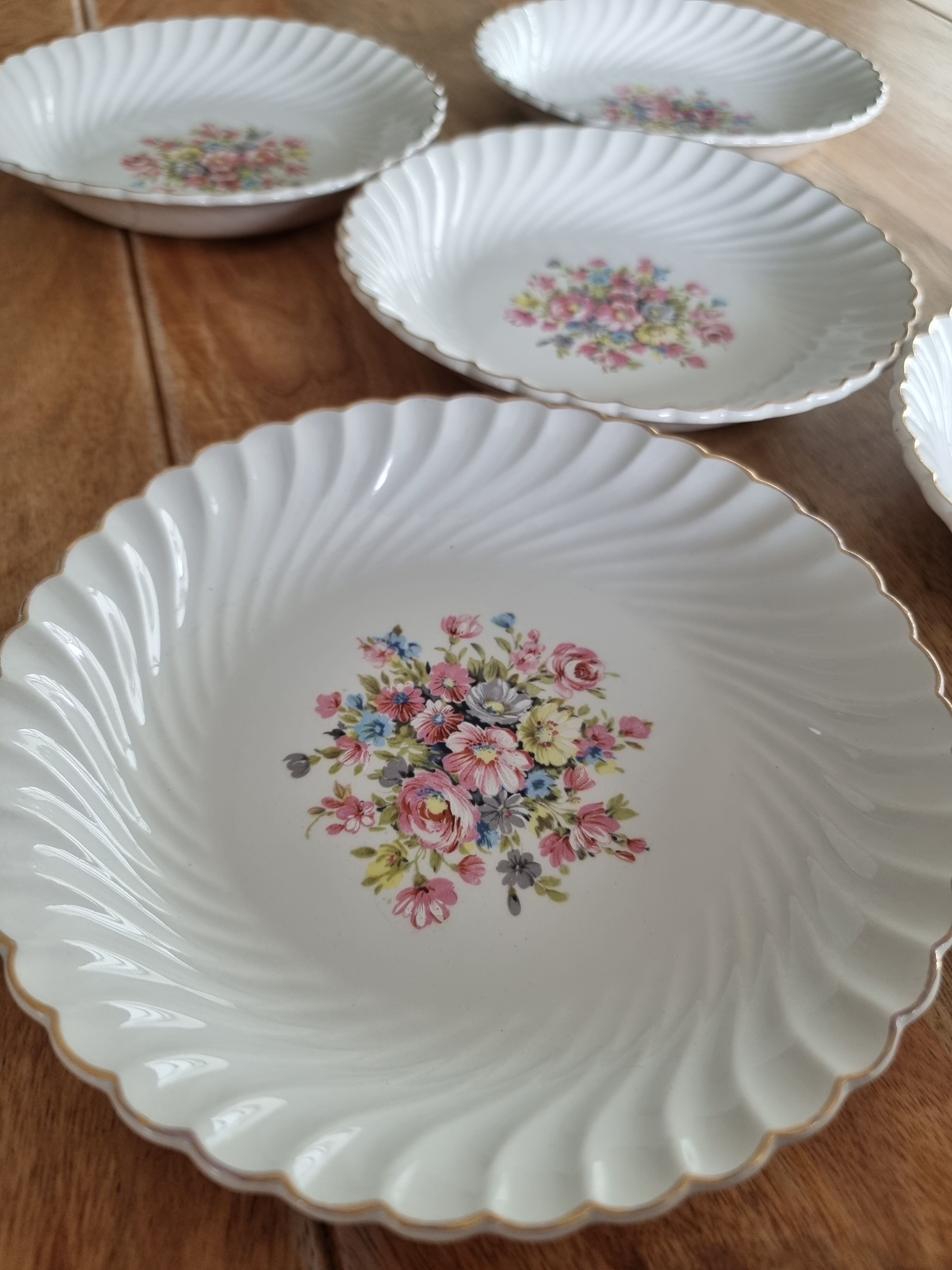 Lot de 5 assiettes à dessert Luneville