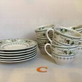 Six Royal Doulton Provencal cups and saucers