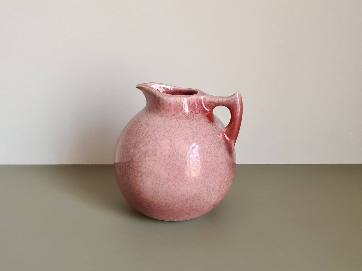 Pichet vintage français en céramique à glaçure Tim Orr