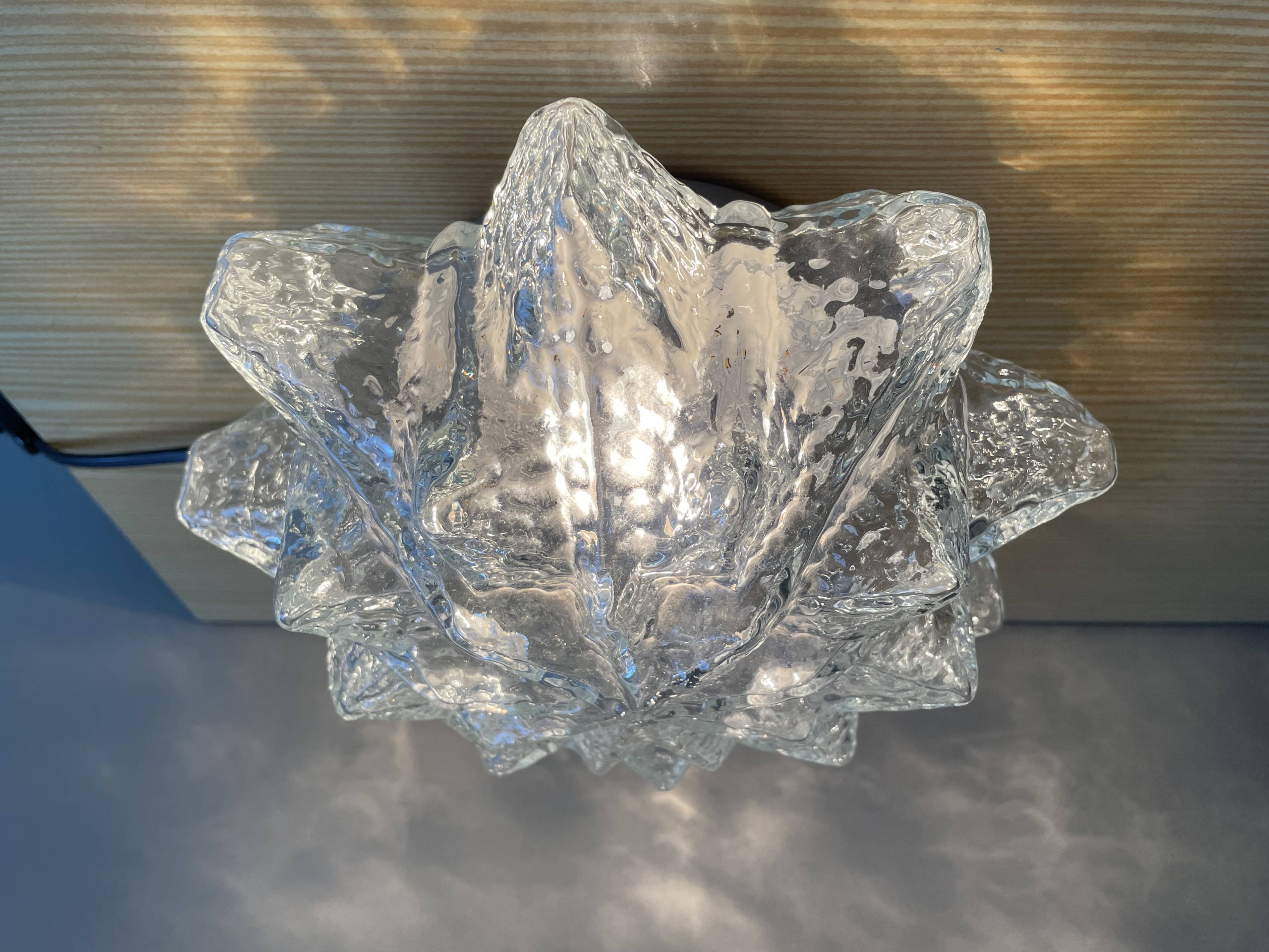 Portuguese snowflake glass flush mounted lamp