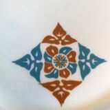 6 dessert, Haviland, 70s blue white porcelain plates