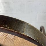 Rocking chair Chair in wood and Cannage from the 70s