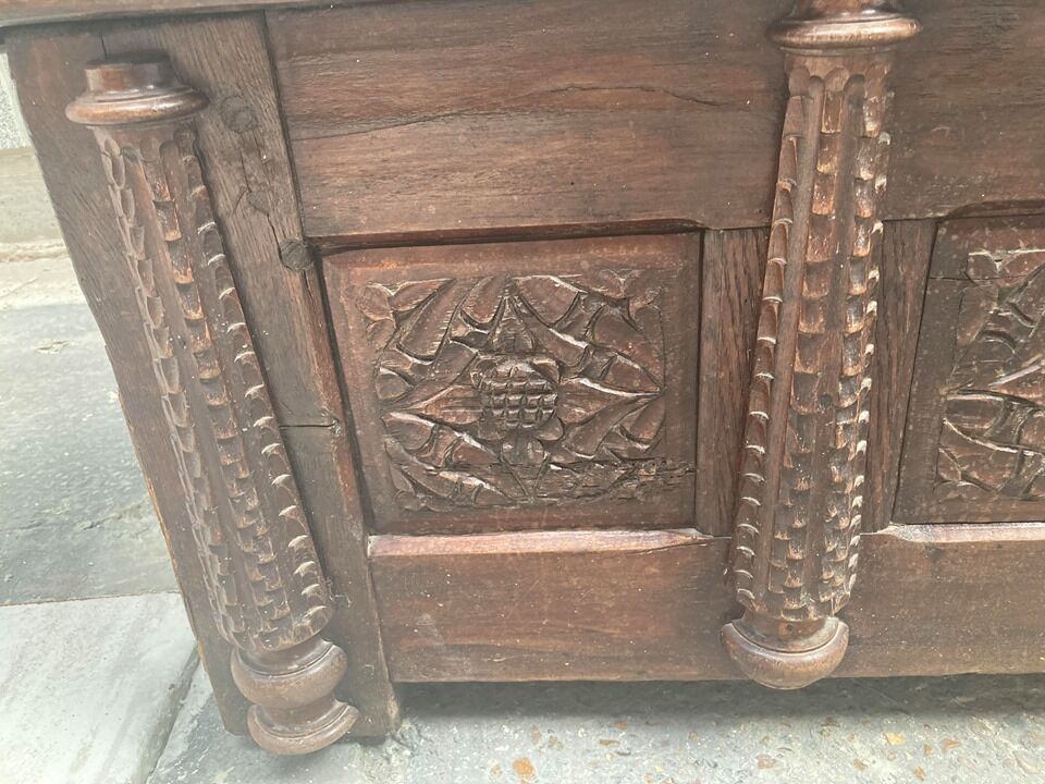 19th wooden Breton box