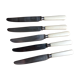 Eugene Potfer 5 knives a silver metal entremet 1930