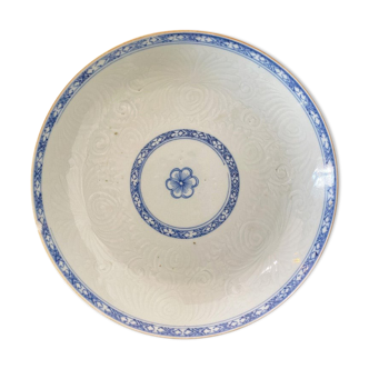 Assiette chinoise inspirée de la famille bleue Compagnie des Indes, milieu du 19e siècle