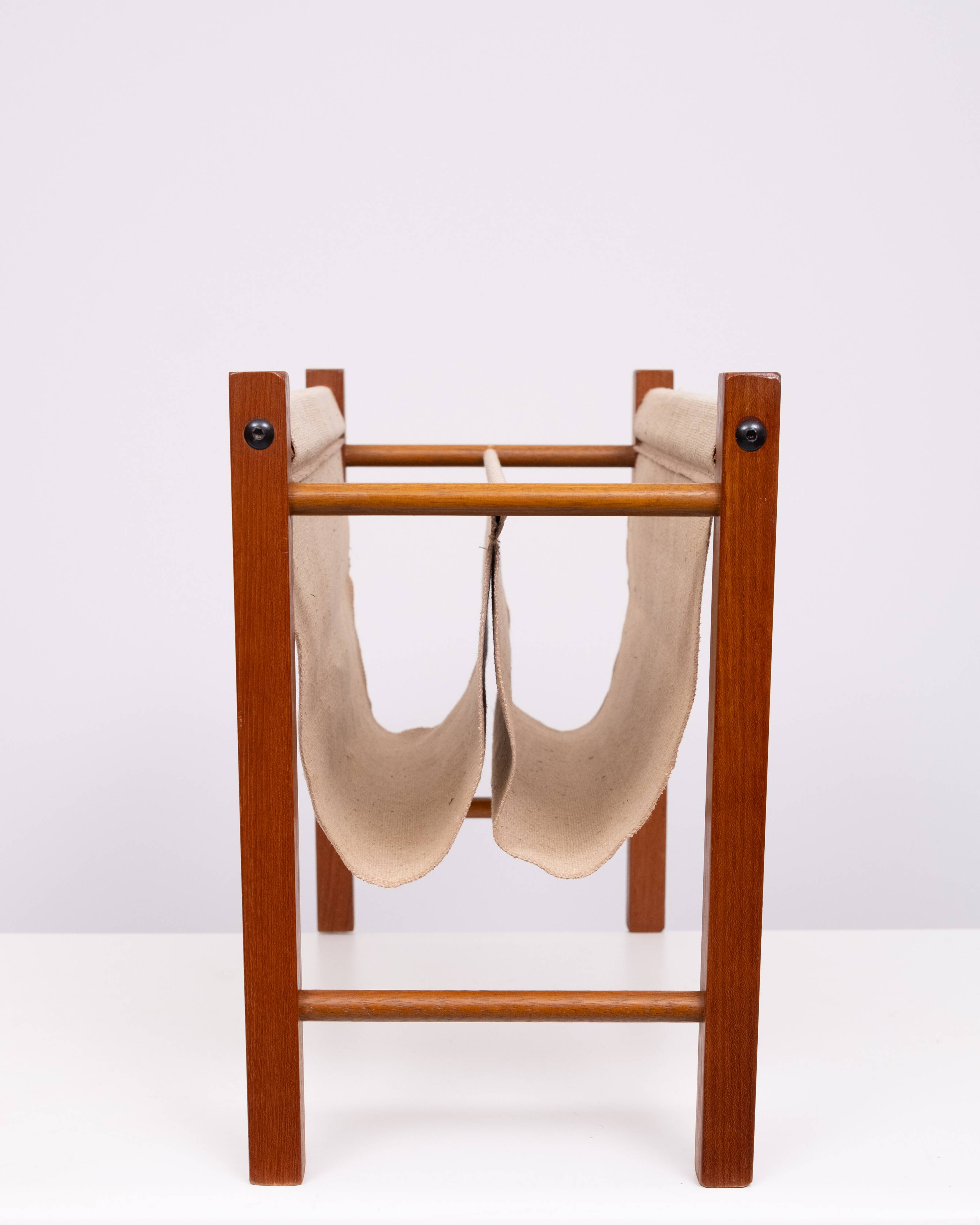 Scandinavian Teak Magazine Rack 1960s