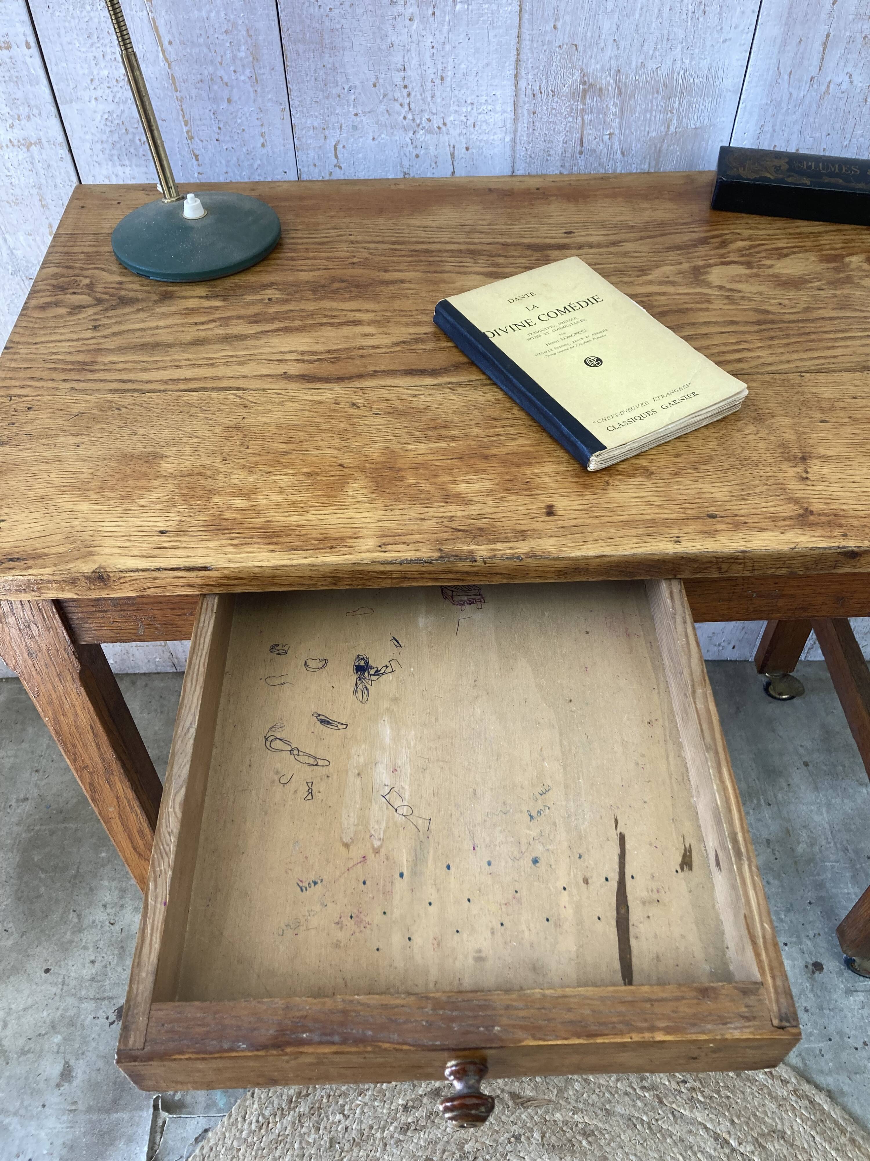 Vintage boarding school desk