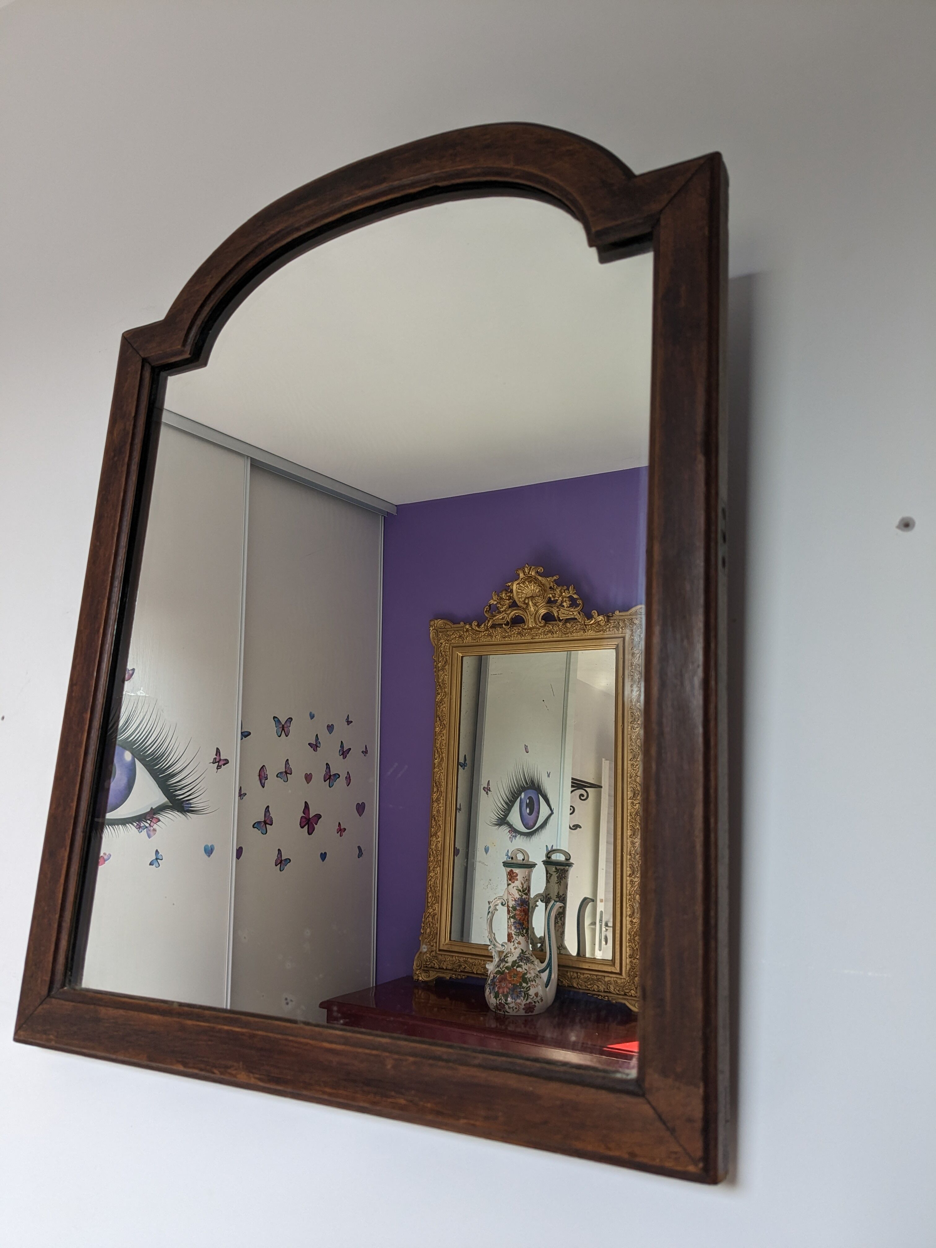 Art Deco mirror by Leglas-Maurice 53x41cm