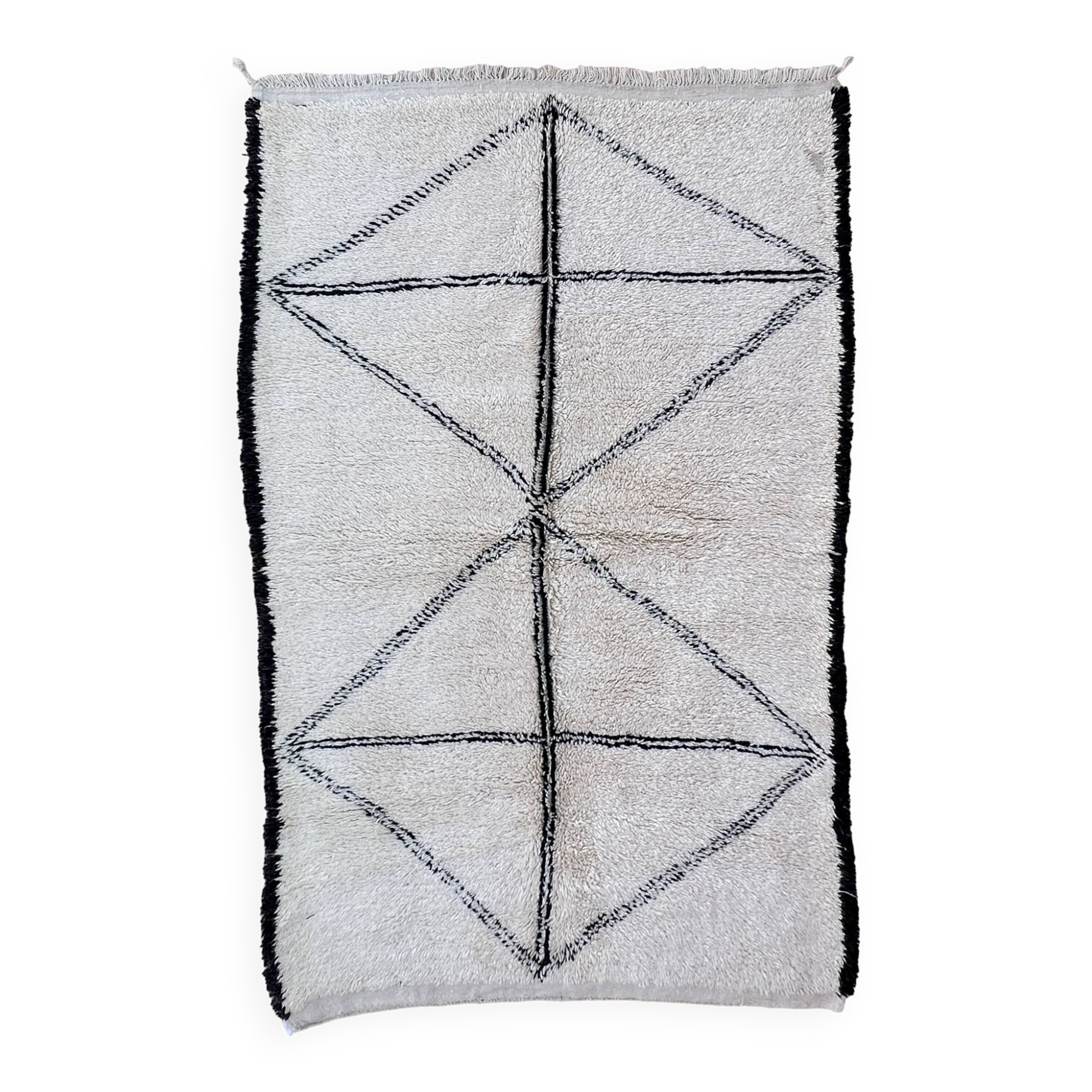 White Marmoucha Moroccan rug - 245 x 154 cm