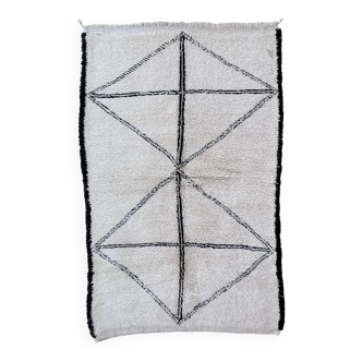 Tapis Marocain  Marmoucha blanc -  245 x 154 cm