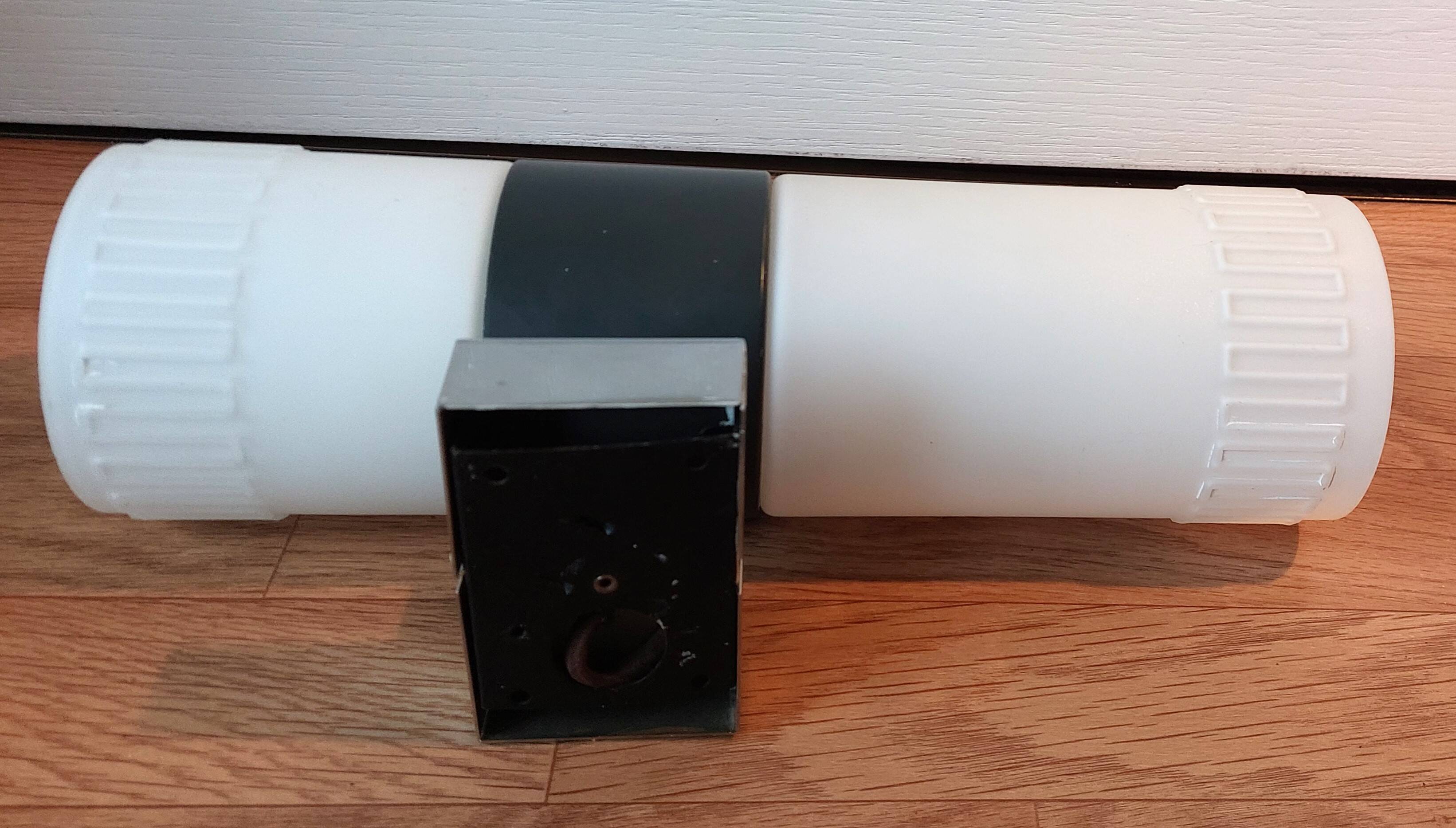 Large vintage cylindrical mid-century wall light.